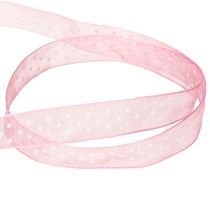 položky Dárková stuha se stylovým puntíkovaným designem pro slavnostní balení, šířka 1,5 cm, délka 20 m