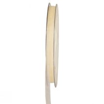 položky Ozdobná stuha dárková stuha krémová organza lem 6mm 50m