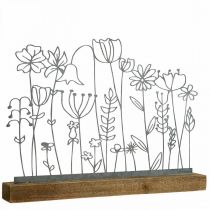 Display kovová dekorace stolní dekorace květinová louka 37×5×27,5cm
