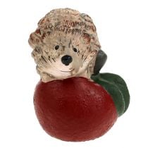 Dekorativní figurka ježek na jablku 7,5 cm keramika