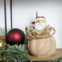 položky Deko figurka Santa Claus v pytli Vánoční dekorace Ø8cm/V13cm 2ks