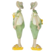 položky Dekorativní figurky zahradníka, dekorace na stůl, letní, zelenožluté, 16,5 x 5,5 cm, 2 kusy