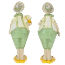 položky Dekorativní figurky zahradníka, dekorace na stůl, letní, zelenožluté, 16,5 x 5,5 cm, 2 kusy