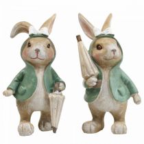 Deko figurky deko králík s deštníkem V10,5cm 4ks