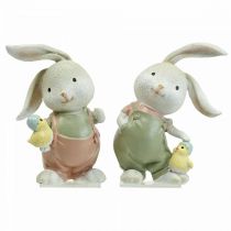 Deko figurky deko králík králík dětský s kuřátky V11cm 2ks