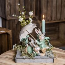 Deco figurky králičí pár Deco králíci s deštníkem V22cm
