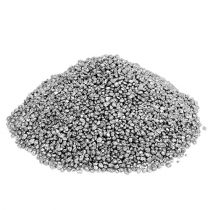 Dekorační granulát stříbrné dekorační kameny 2mm - 3mm 2kg
