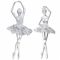 Deco věšák vánoční ozdoba na stromeček Balerína 18cm 2ks