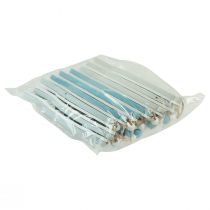 položky Dekorační věšák ryba dřevo závěsná dekorace námořní modrá 12cm 9 kusů