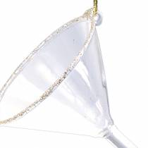 Deco věšák na brýle čiré se zlatem 9cm 2ks