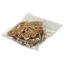 položky Deco věšák dřevo gingko deco gingko list zlatý 5x6,5cm 12 kusů