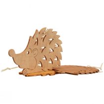 Deco věšák dřevěný ježek deco hnědá příroda oranžová 12x10cm 12ks