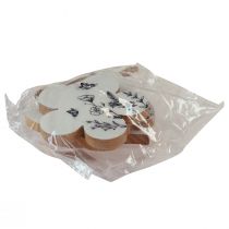 položky Ozdobný věšák srdce květ motýl bílý přírodní 9cm 3ks