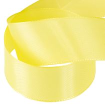 položky Dekorativní stuha taftová stuha dárková stuha světle žlutá 40mm 50m