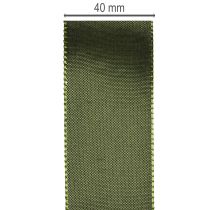 položky Saténová stuha na dárkové balení, taftová stuha, zelená, šířka 40 mm, délka 5 m