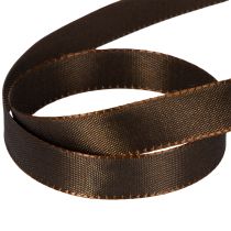 položky Hnědá taftová dárková stuha pro slavnostní dekoraci, šířka 15 mm, délka 10 m