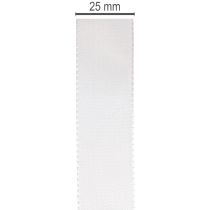 položky Dekorativní taftová stuha, bílá, šířka 25 mm, délka 50 m