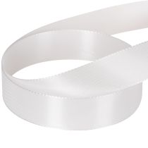 položky Dekorativní taftová stuha, bílá, šířka 25 mm, délka 50 m