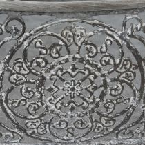 položky Dekorativní miska kovová oválná, šedá, 25,5/29/34,5 cm, sada 3 kusů