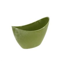 Dekorační miska plastová světle zelená 20cm x 9cm H11,5cm, 1díl