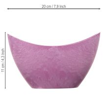 položky Dekorativní miska plastová růžová 20cm x 9cm V11,5cm 1 kus