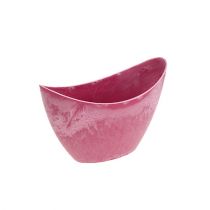 Dekorační miska plastová růžová 20cm x 9cm H11,5cm, 1ks