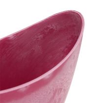 Dekorační miska plastová růžová 20cm x 9cm H11,5cm, 1ks