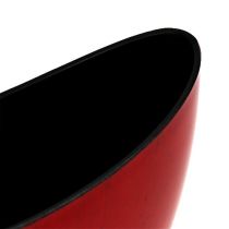 Dekorační miska plastová červeno-černá 24cm x 10cm x 14cm, 1ks