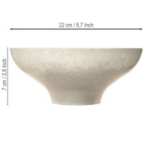 položky Dekorativní miska s podstavcem plastová miska kulatá krémová Ø19cm V8cm