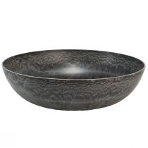 položky Dekorativní miska kulatá misky na rostliny šedá Ø37cm V10,5cm 3ks