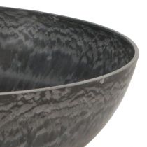 položky Dekorativní miska kulatá misky na rostliny šedá Ø37cm V10,5cm 3ks