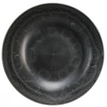 položky Dekorativní miska kulatá misky na rostliny šedá Ø37cm V10,5cm 3ks