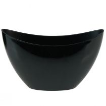 položky Dekorativní miska černá oválná rostlinná loď 24x9,5cmx14,5cm