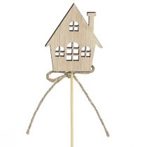 položky Dekorační špunty Vánoční dekorace domečky dřevo 4,5x5cm 12 ks