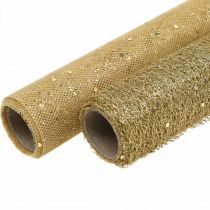 Ubrus Deco Fabric Yellow Gold x 2 Assort 35x200cm