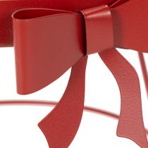 položky Dekorativní tác na stojanu s kovovou mašlí, 30 cm, sada 2 kusů