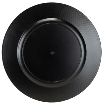 položky Dekorační talíř kulatý plastový dekorativní talíř stříbrný Ø33cm