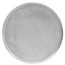 Dekorativní talíř hliněný Ø31cm stříbrný