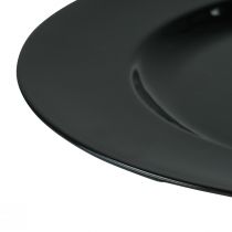 položky Dekorační talíř černý plochý lesklý plast Ø28cm V2cm