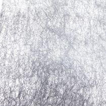 položky Ozdobný běhoun fleece na stůl dekorační běhoun fleece stříbrný 23cm 25m
