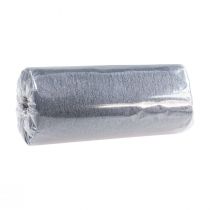 položky Ozdobný běhoun fleece na stůl dekorační běhoun fleece stříbrný 23cm 25m