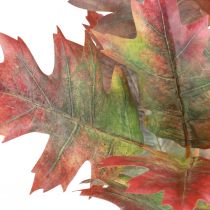 Deco větev podzimní deco listy dubové listy červené, zelené 100cm