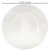 položky Dekorativní talíř s drážkami plastový talíř plastový talíř průhledný Ø33cm