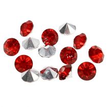 Diamanty Akryl 8mm Červená 50g