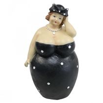 Ozdobná postava baculky, postava tlusté dámy, dekorace do koupelny V23cm