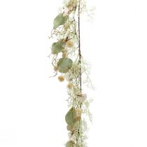 Věnec z bodláku Globe bodláková umělá rostlinná dekorace girlanda 127cm
