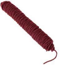 položky Knotová nit, vlněná šňůra, bordó, 55m provázek, květinářství, řemesla, DIY