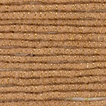 položky Hnědá vlněná šňůra se zlatou nití, 5m x 5mm s drátkem, na dekoraci a tvoření