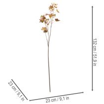 položky Umělá podzimní větev ambry s listy a trsy plodů, 132 cm