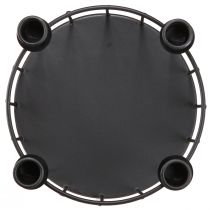 položky Drátěný koš kovový ozdobný koš svícen černý Ø23,5cm